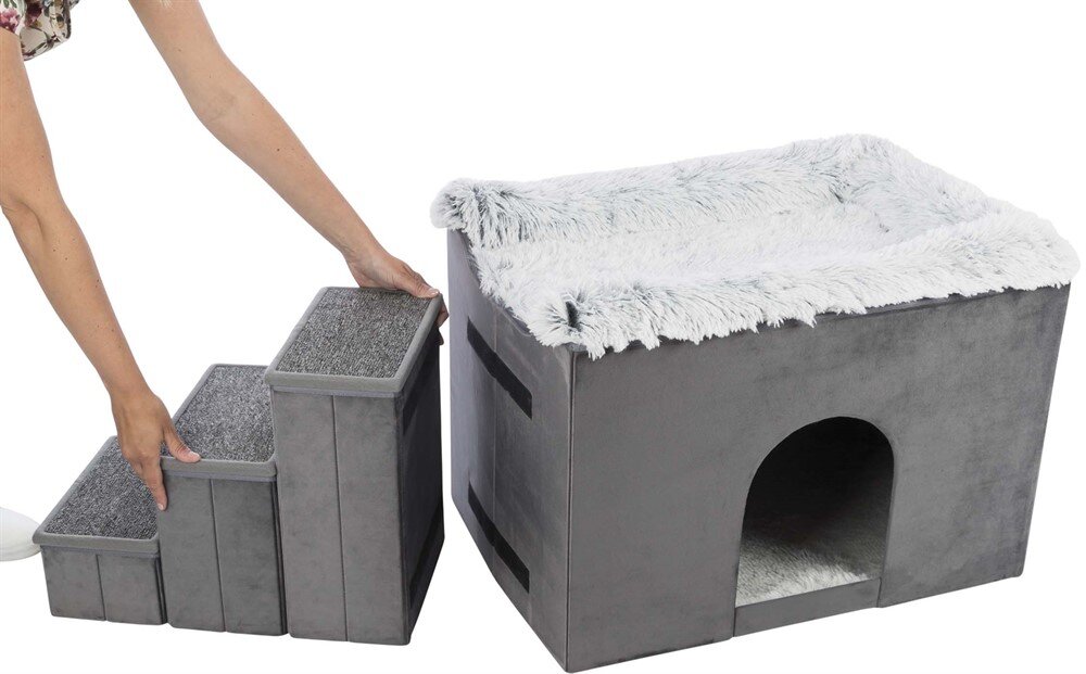 Harvey-bädd med grotta & trappsteg 119×47×50cm