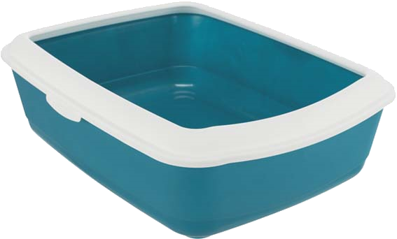 Kattlåda Classic 47x37x15cm petrol/vit