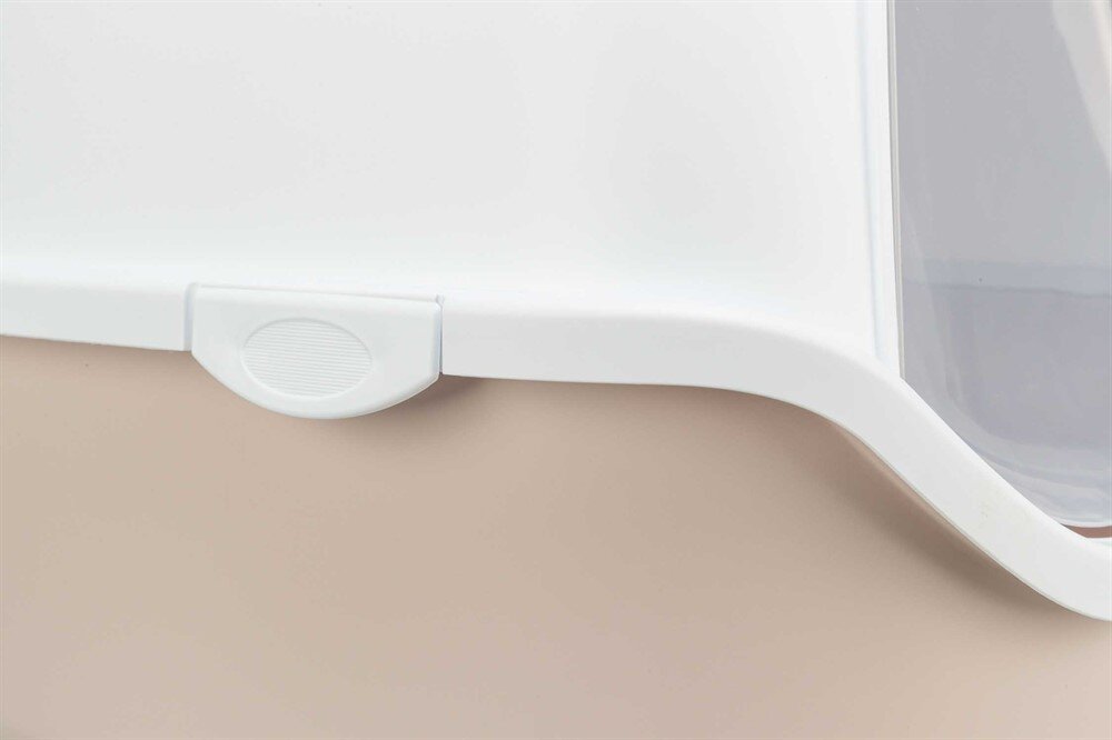 Kattlåda Vico med huv 40x40x56cm blush/vit