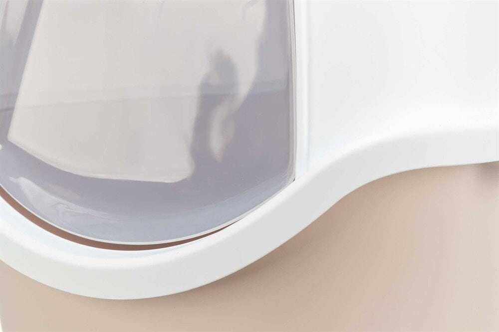 Kattlåda Vico med huv 40x40x56cm blush/vit