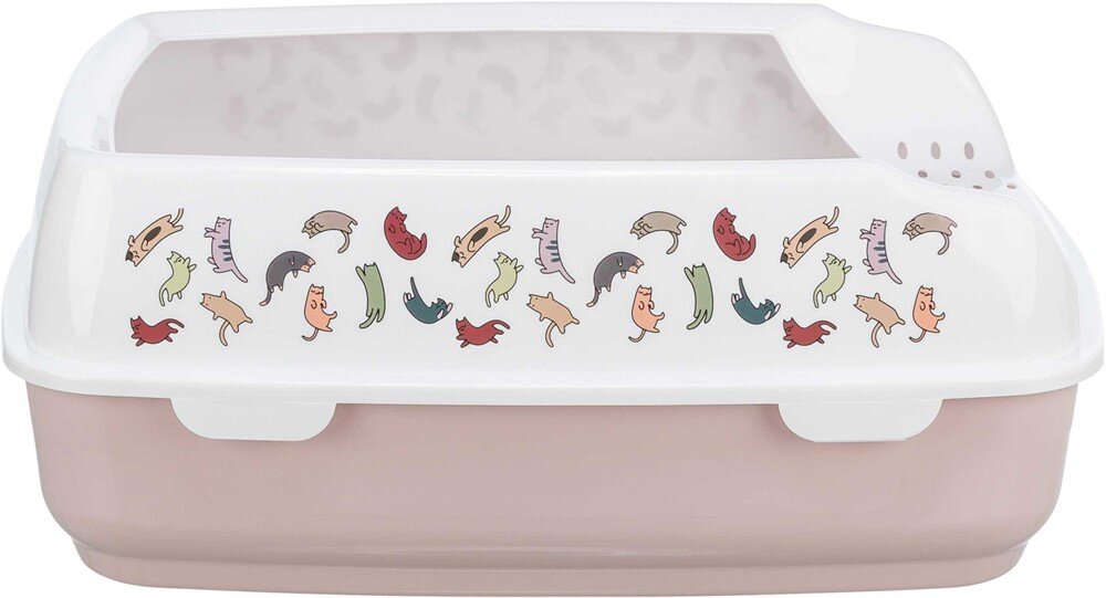 Toalåda Delio m kant 38x20x50cm ljuslila/vit