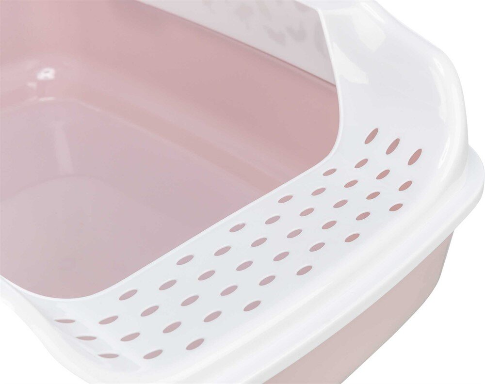 Toalåda Delio m kant 38x20x50cm ljuslila/vit