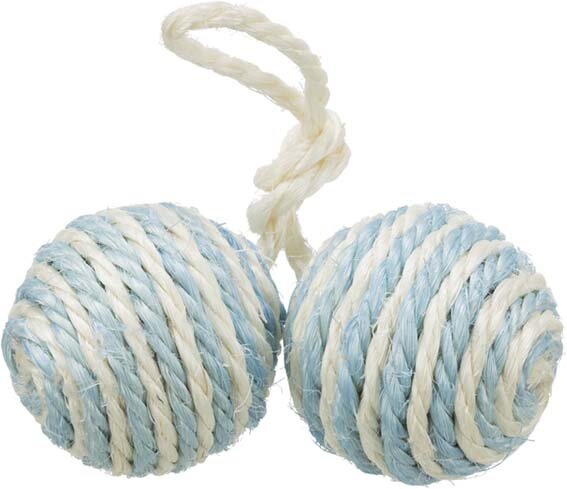 Kattleksak två bollar på rep 4,5cm