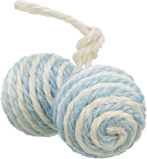 Kattleksak två bollar på rep 4,5cm