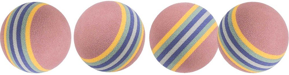 Kattleksak regnbågsbollar 4-pack 3,5cm