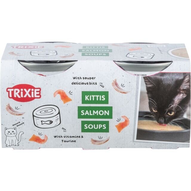 Trixie Laxsoppa Kyckling&Lax 80g 4-pack