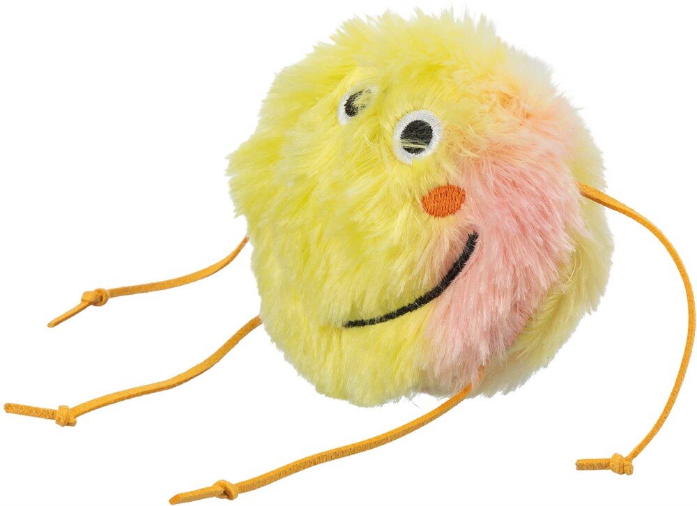 Kattleksak Monster med catnip 10cm orange/gul - 2