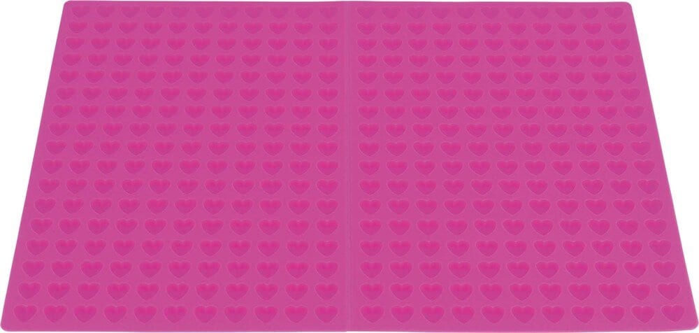 Bakform hjärtan silikon 38x38cm rosa
