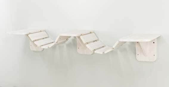 Klättervägg för katt, väggfixeras 150x30cm vit - 2