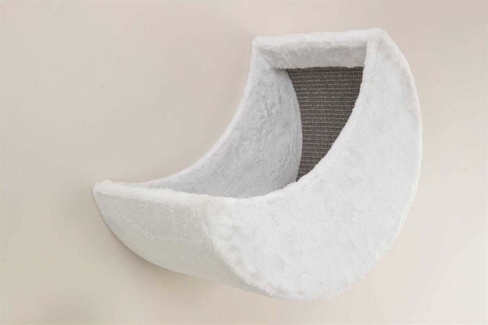 Klätterset för väggmontage plysch 4 delar vit/grå