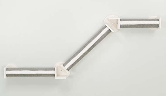 Klättervägg-set 2 195x78cm vit/grå