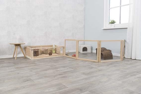 Innehage för marsvin i trä/plast 100x30x60cm - 2