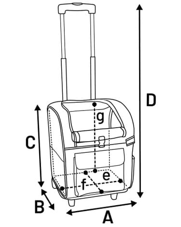 Transportväska svart/grå 32x29x52CM