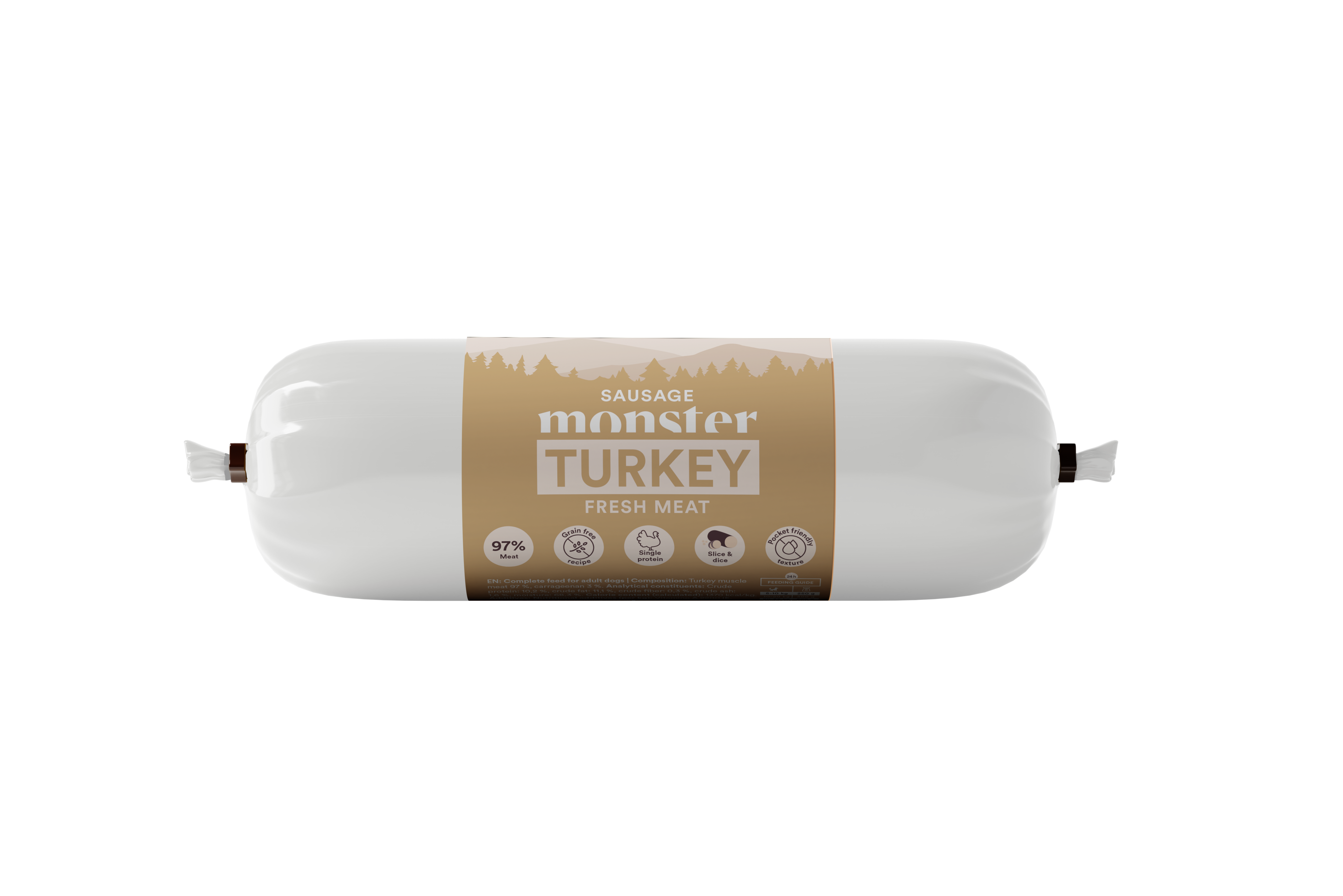 Monster Dog Sausage Turkey 400g