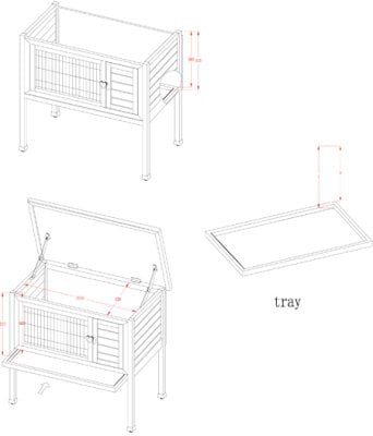 Utomhusbur på ben 116x63x92cm - 2