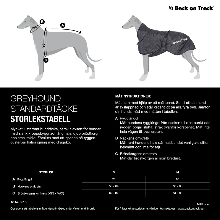 Back on Track Greyhoundtäcke