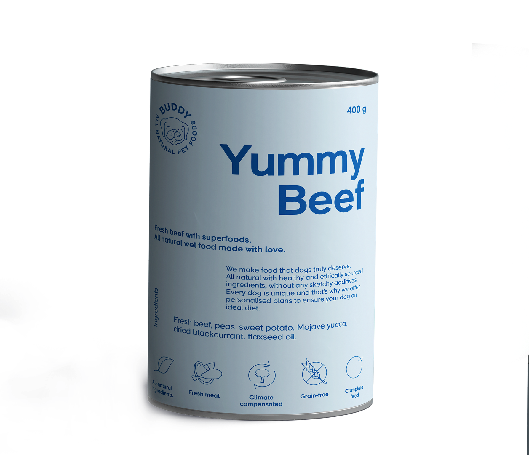 Buddy petfoods yummy beef 400gram