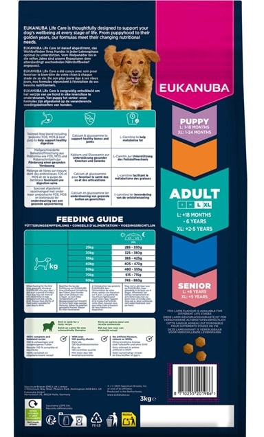 Eukanuba dog adult Large lamb & rice 3kg