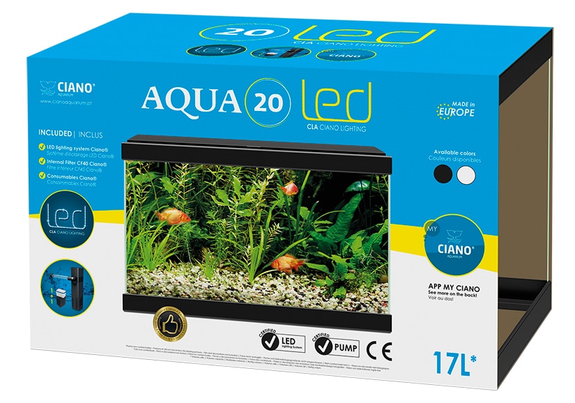 Akvarium Ciano 20 svart, 17 liter - 2