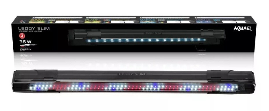 AquaEL LED-belysning Leddy Slim 2.0 Plant Svart 36W 100-127cm