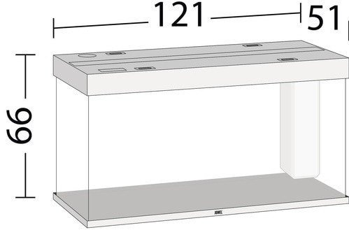 Juwel Rio 350 LED Akvarium Vit