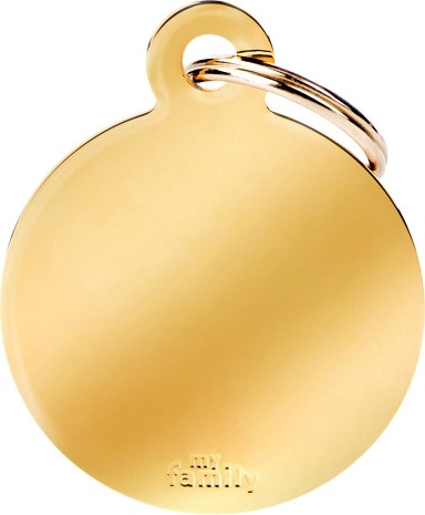 ID-bricka Basic Rund Mässing Stor