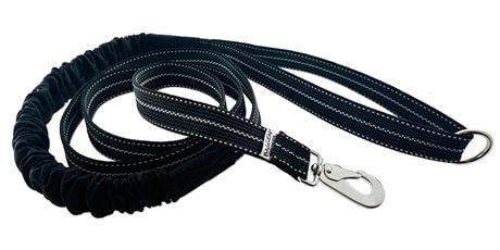 Baggen Expanderkoppel Grå med BGB hake gummerat med reflex