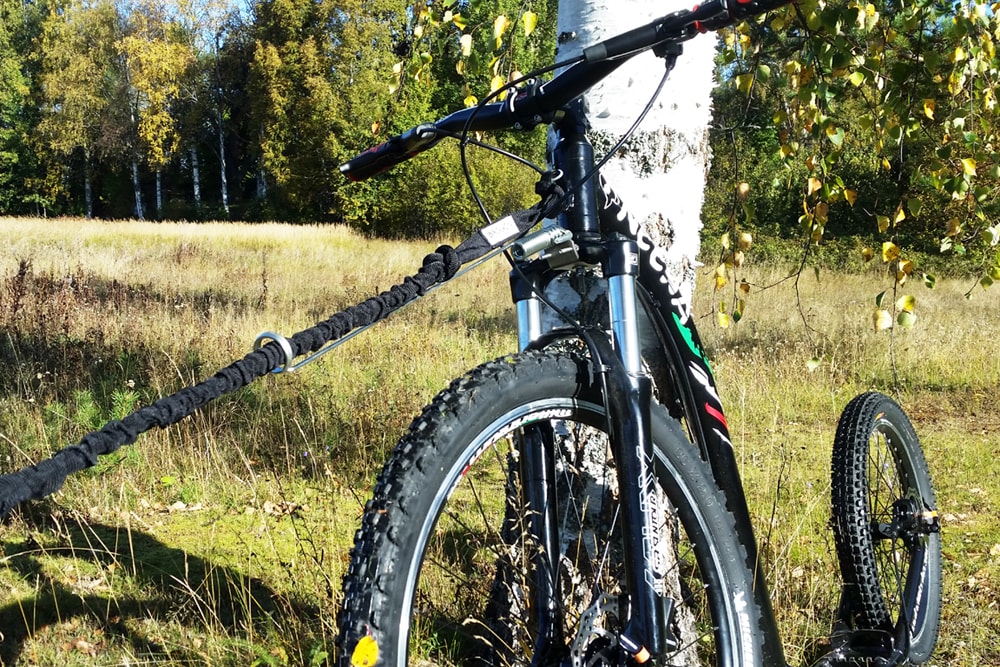 Baggen draglina dubbel svart 2,4 meter - 2