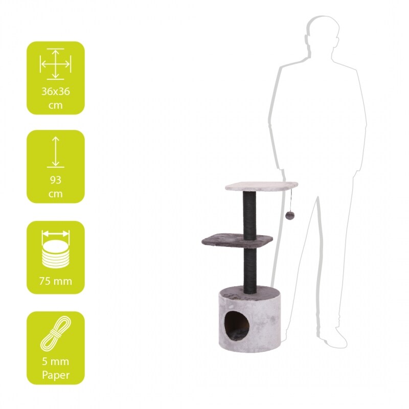 Klösmöbel Birch grå/svart/creme 93cm - 2