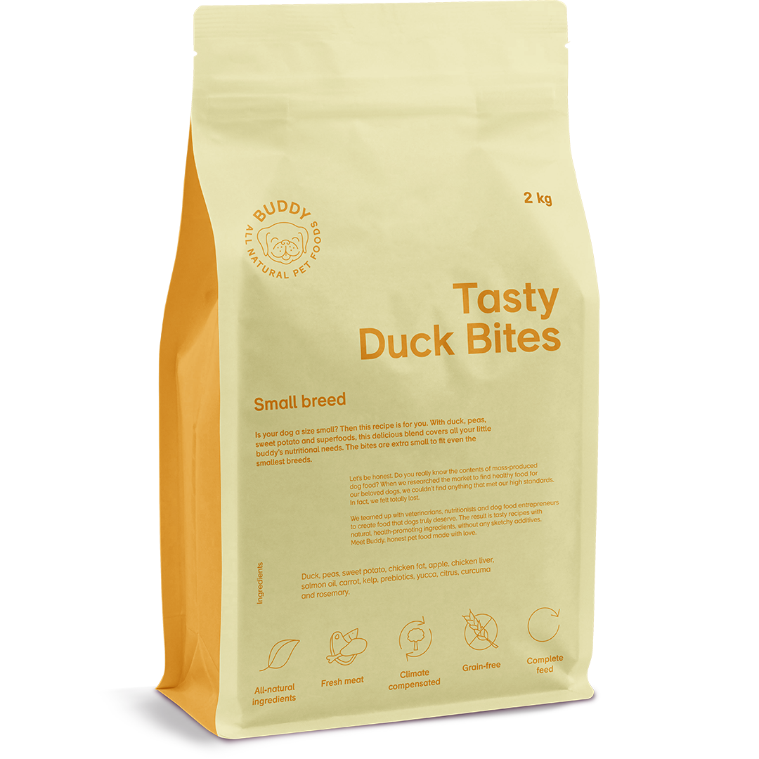 Buddy petfoods tasty duck bites 2kg