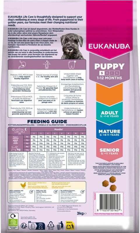 Eukanuba dog puppy small 3kg