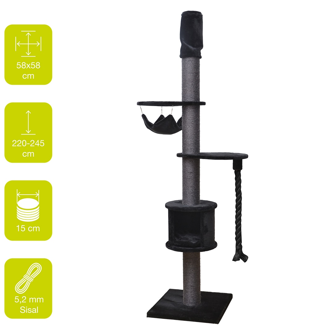 Klösmöbel Chester svart 220-245cm - 2
