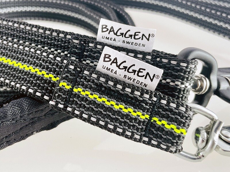 Baggen Expanderkoppel Gul med BGB hake gummerat med reflex - 2