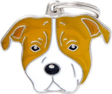 ID-bricka Amstaff Röd/vit