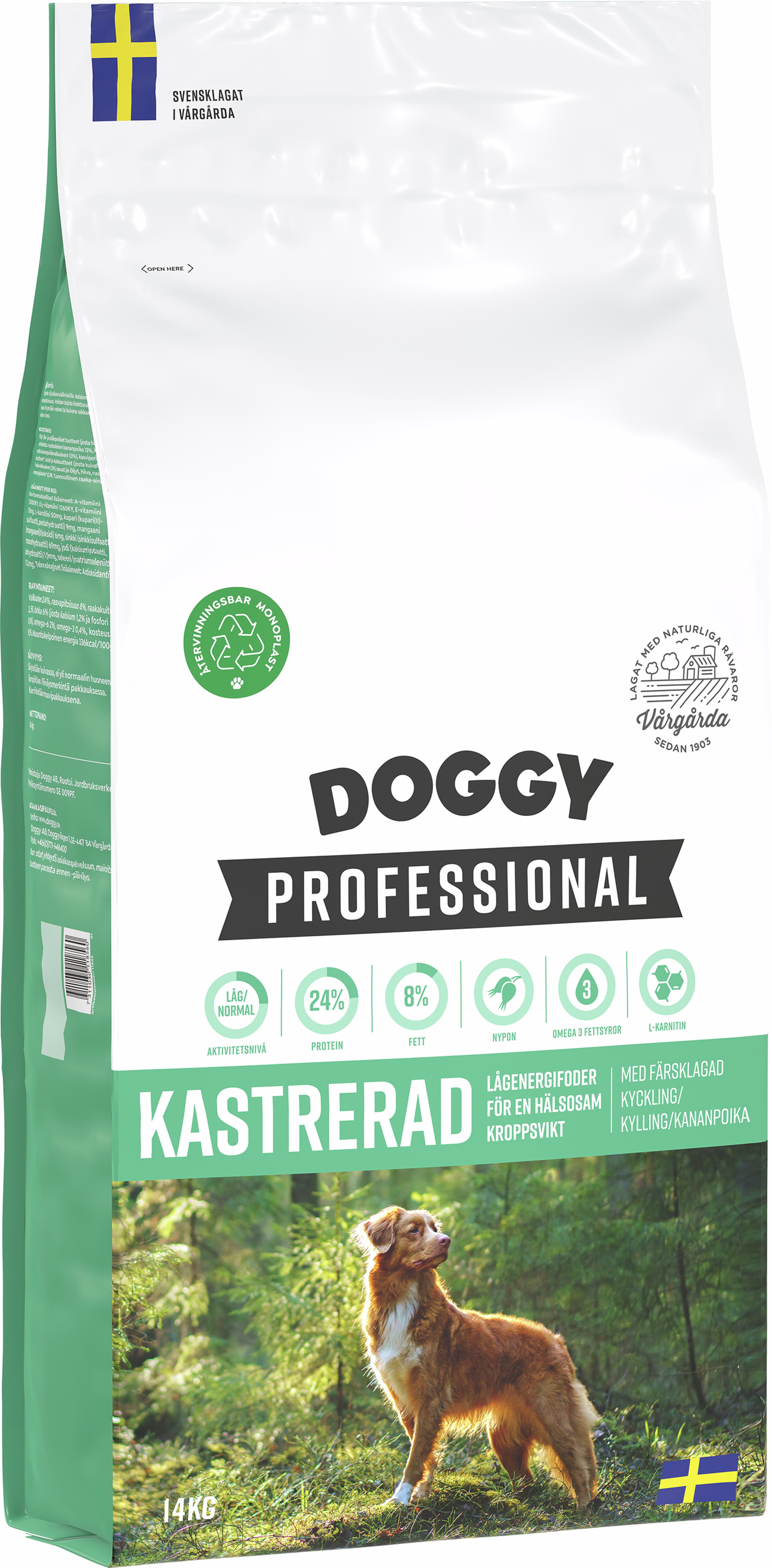 Doggy Professional Kastrerad 14kg