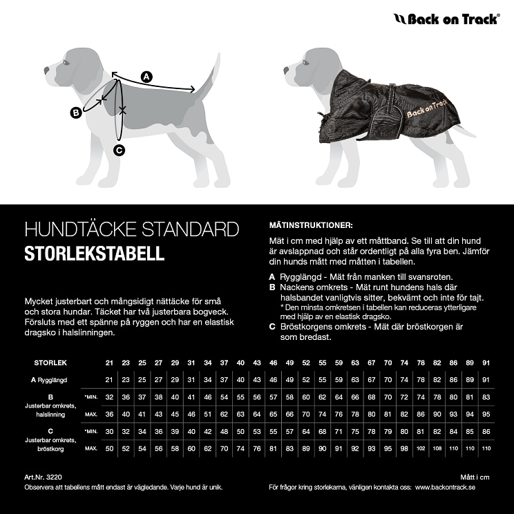 Back on Track hundtäcke standard/vinter - 2