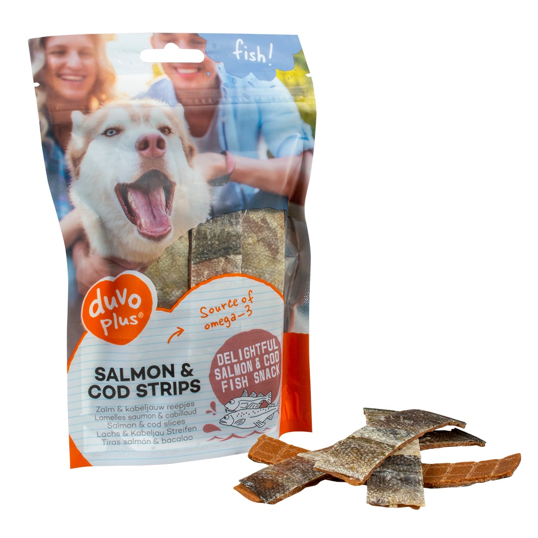 Duvo+ Fish Salmon & cod strips 150g 