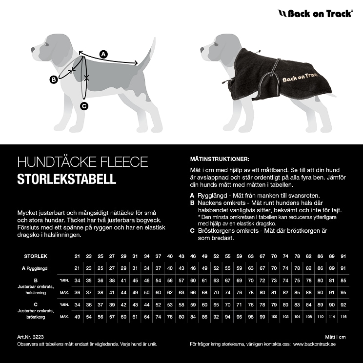 Back on Track fleecetäcke hund