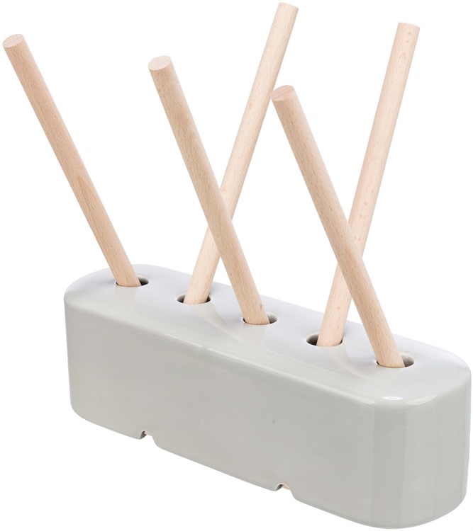 Foderhäck i keramik/trä 26x23x17cm - 2