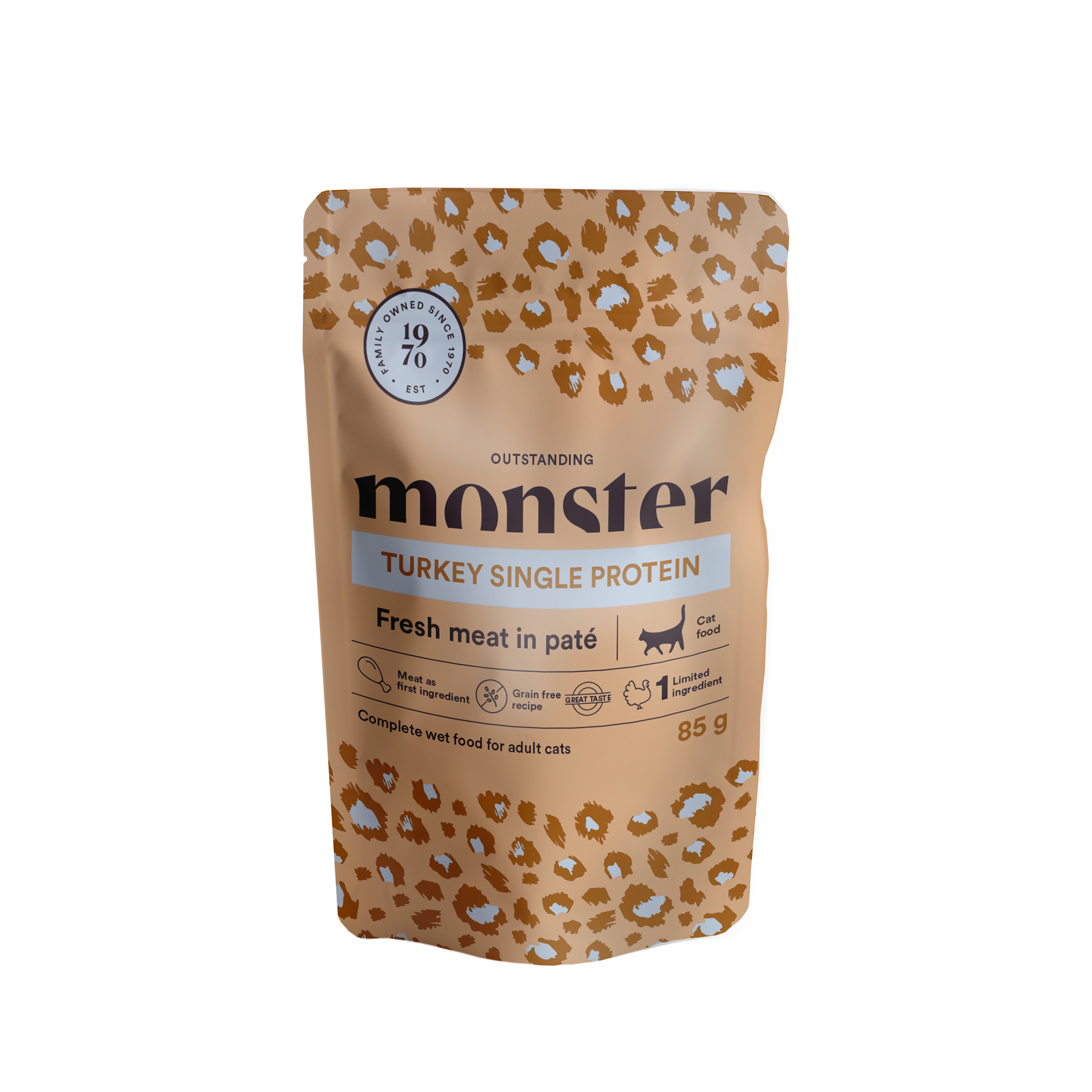 Monster Katt Våtfoder Kalkon 85g 8-Pack - 2