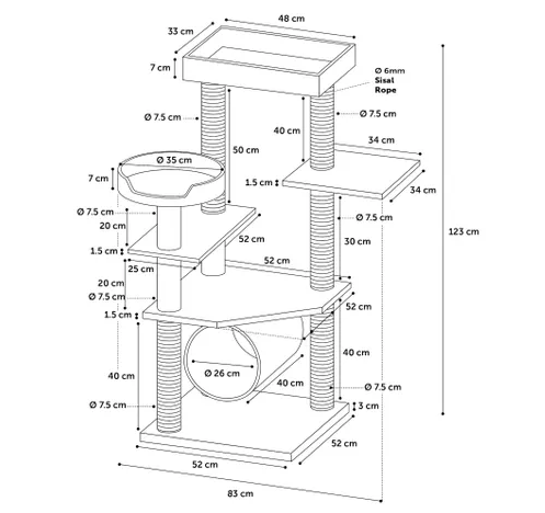 Klösmöbel Granda 123cm - 2