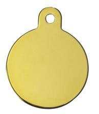 ID-bricka Stor rund guld