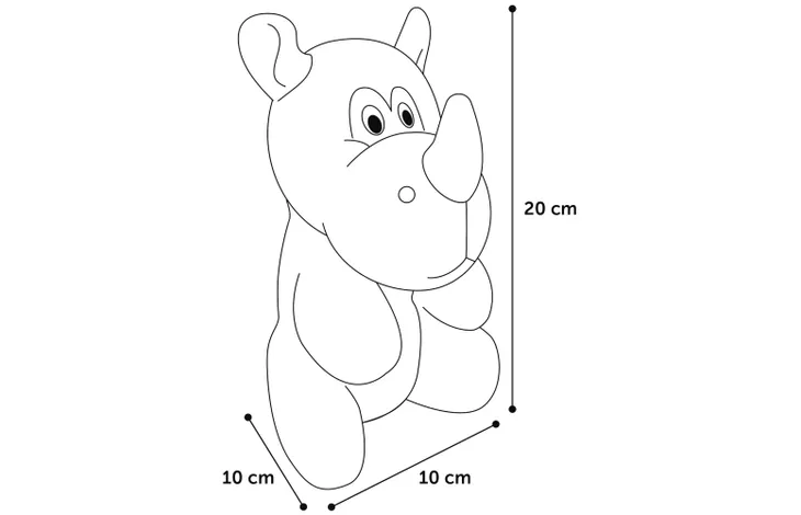 Henny Rhino Ljudlös 20cm - 2
