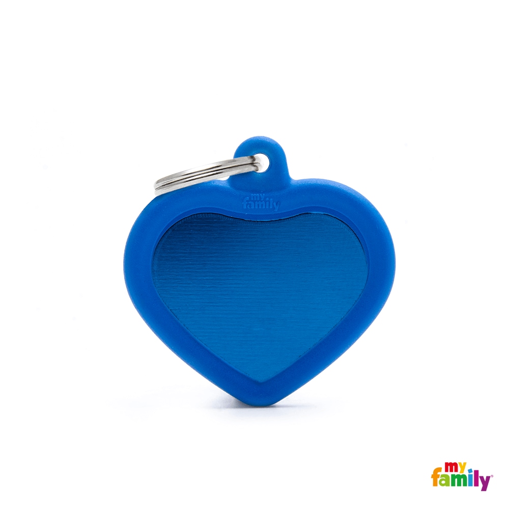 ID-bricka Hushtag Hjärta Blå Stor - 2