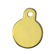 ID-bricka liten rund guld
