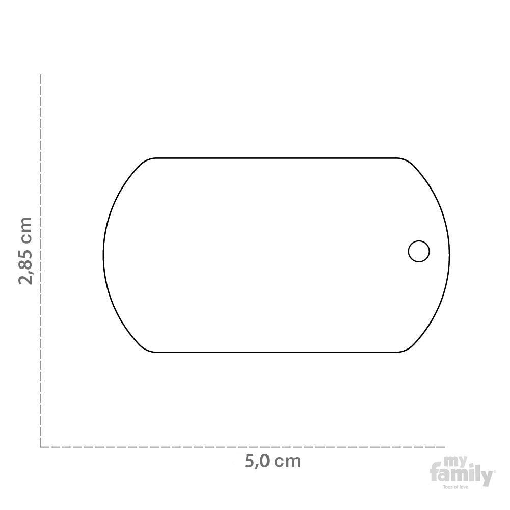 ID-bricka Basic Militär Krom Stor - 2