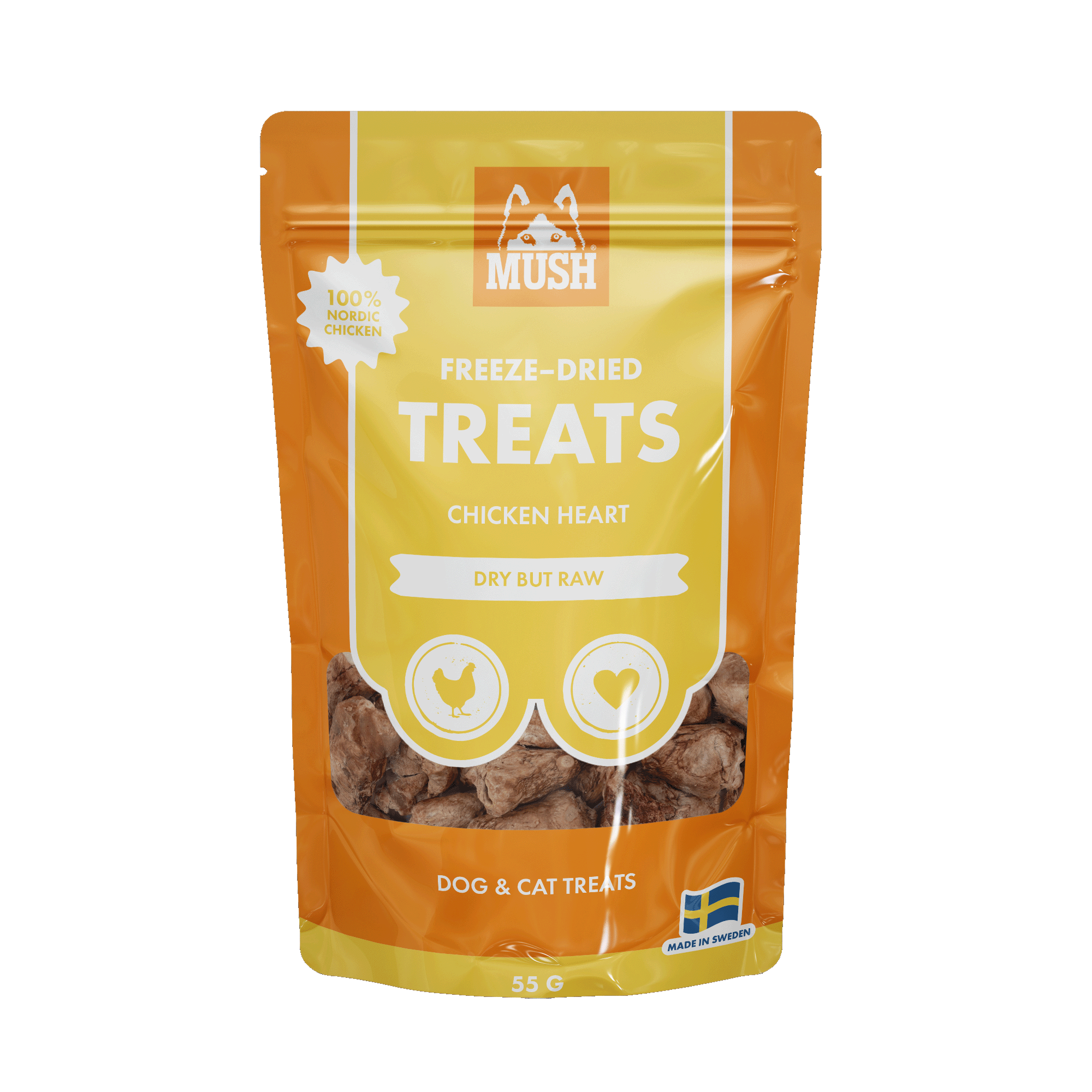 Mush Treats Frystorkad Kycklinghjärta 50g