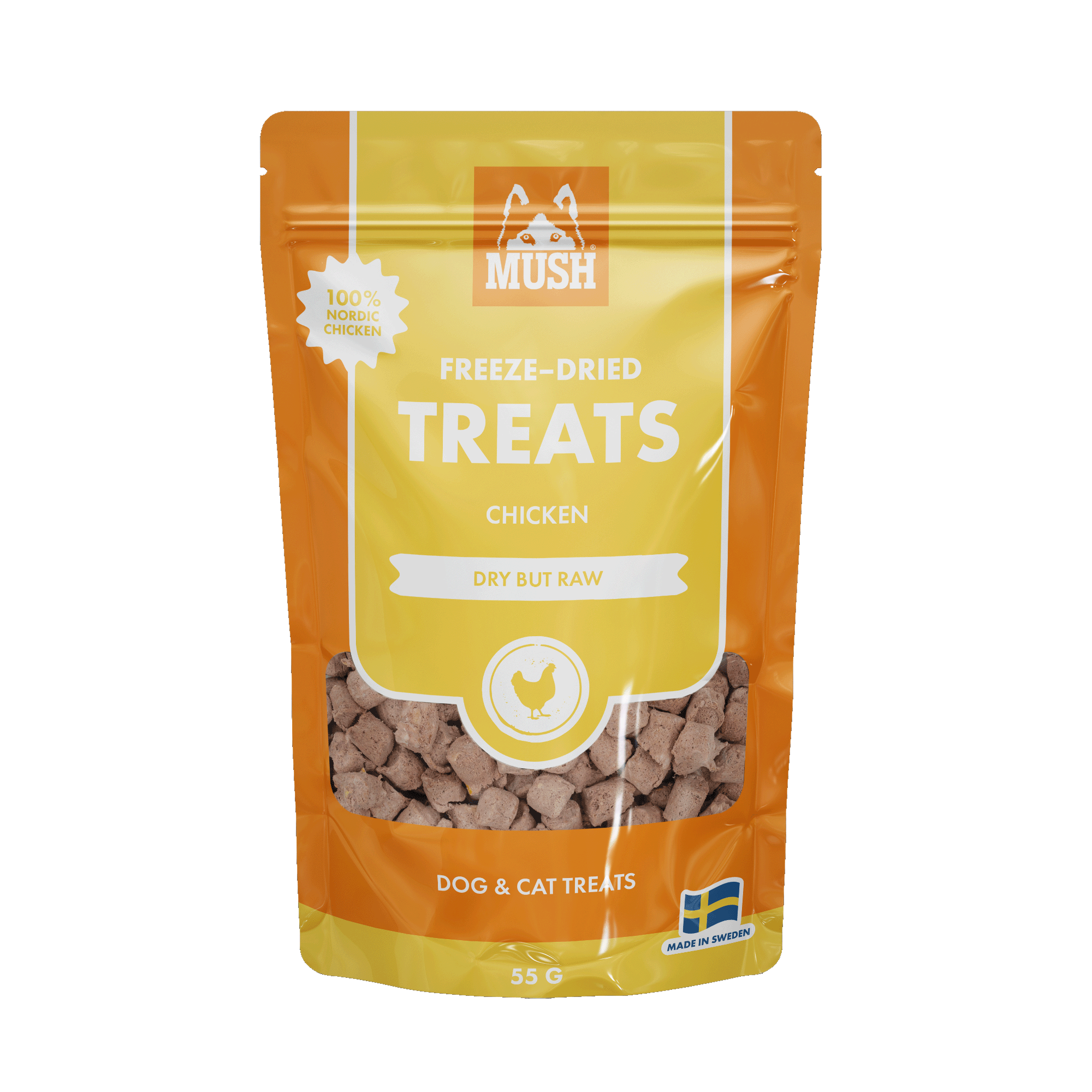 Mush Treats Frystorkad Kyckling 55g