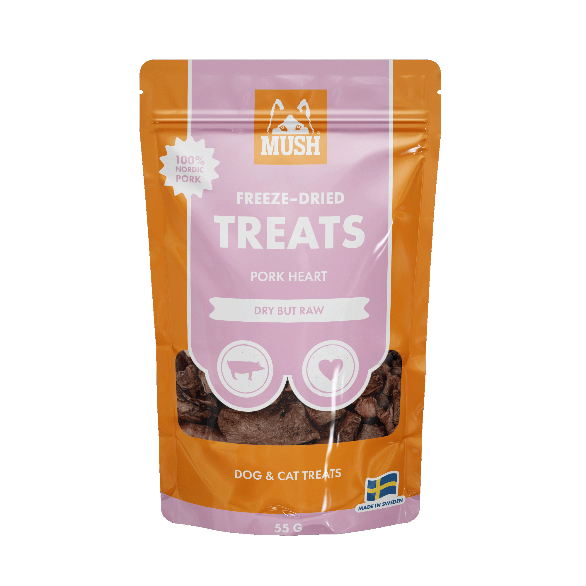 Mush Treats Frystorkad Grishjärta 50g