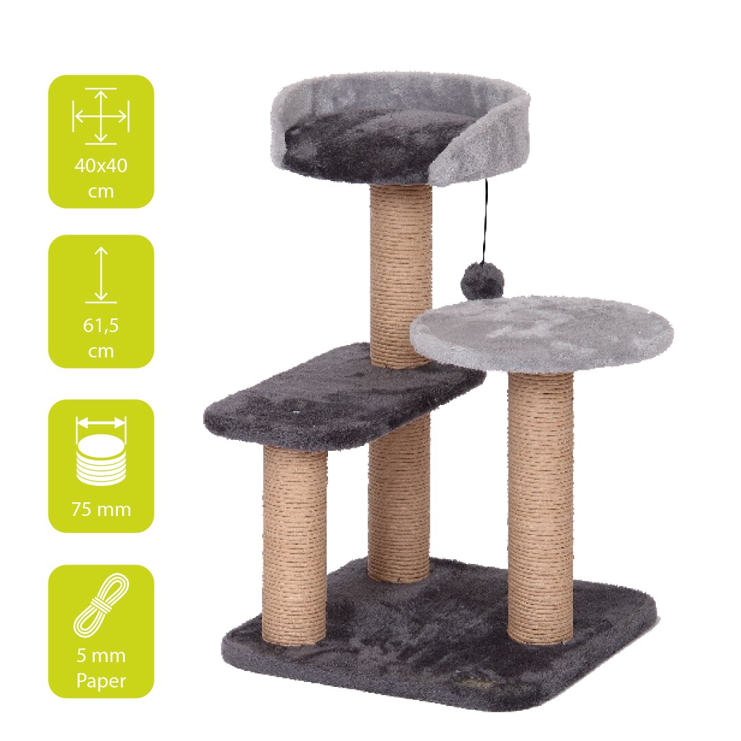 Klösmöbel Chestnut grå/svart 61,5cm - 2